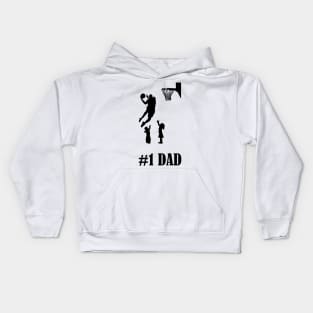 #1 Basketball Dad Kids Hoodie